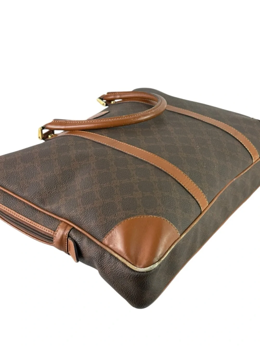 BALLY Vintage Documents Canvas Leather Briefcase Made in Italy